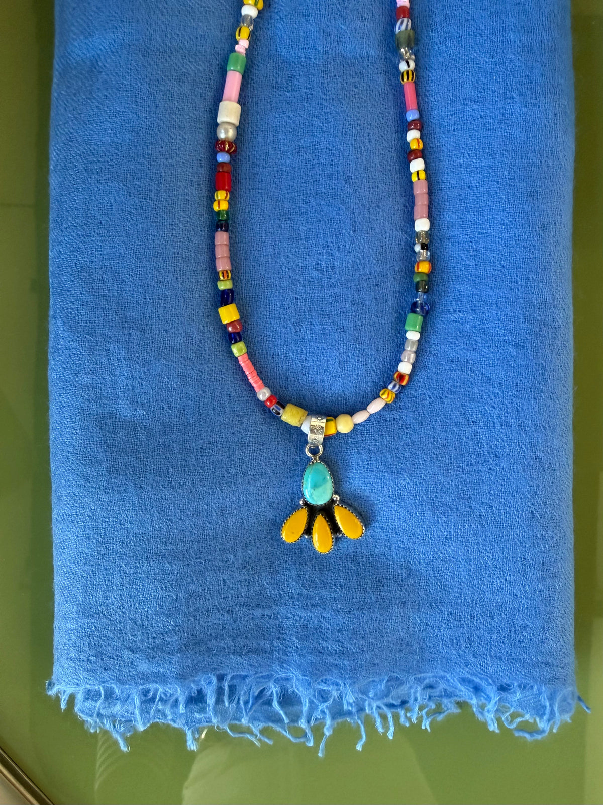 Turquoise and Yellow Drop | gathergoods