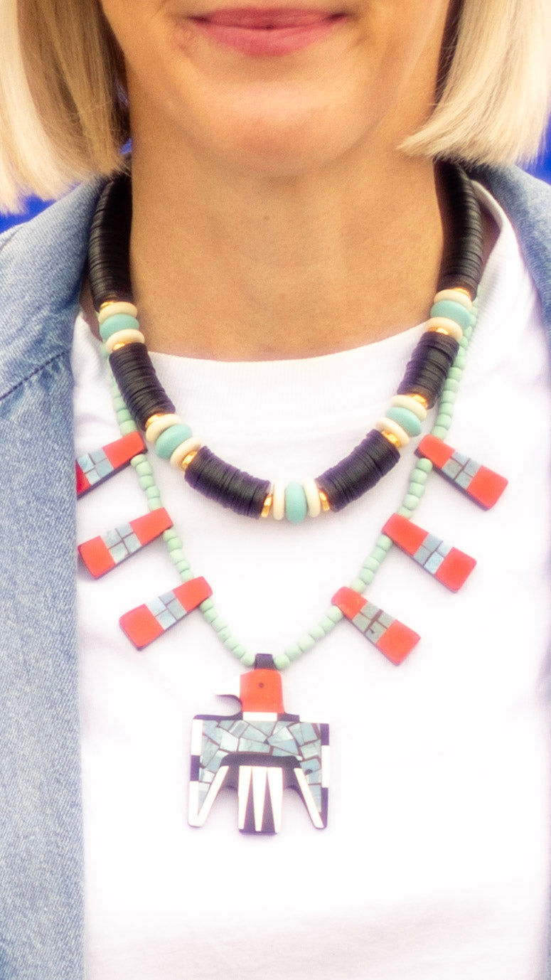 Black Vinyl with Turquoise