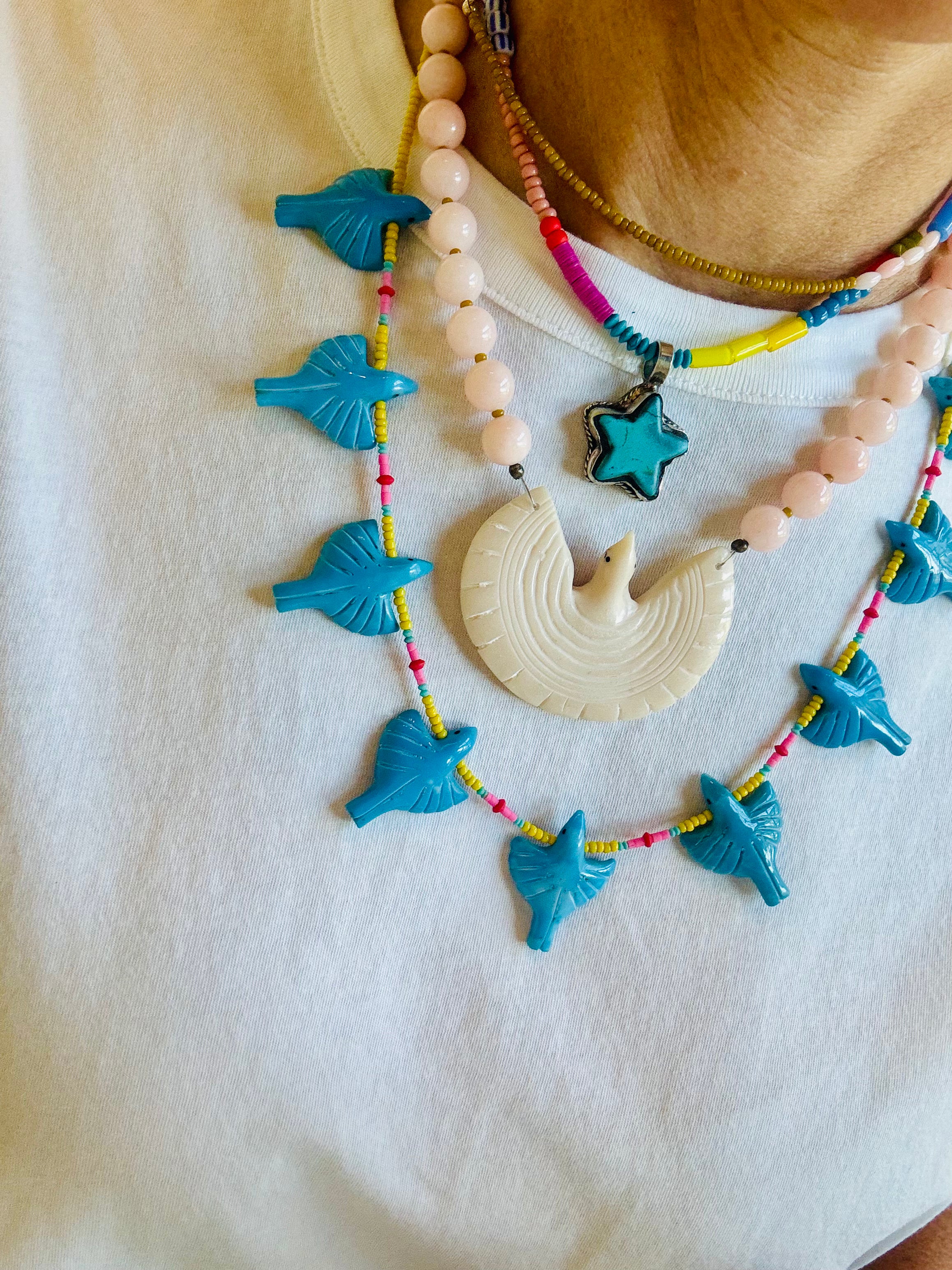 Turquoise multi bird