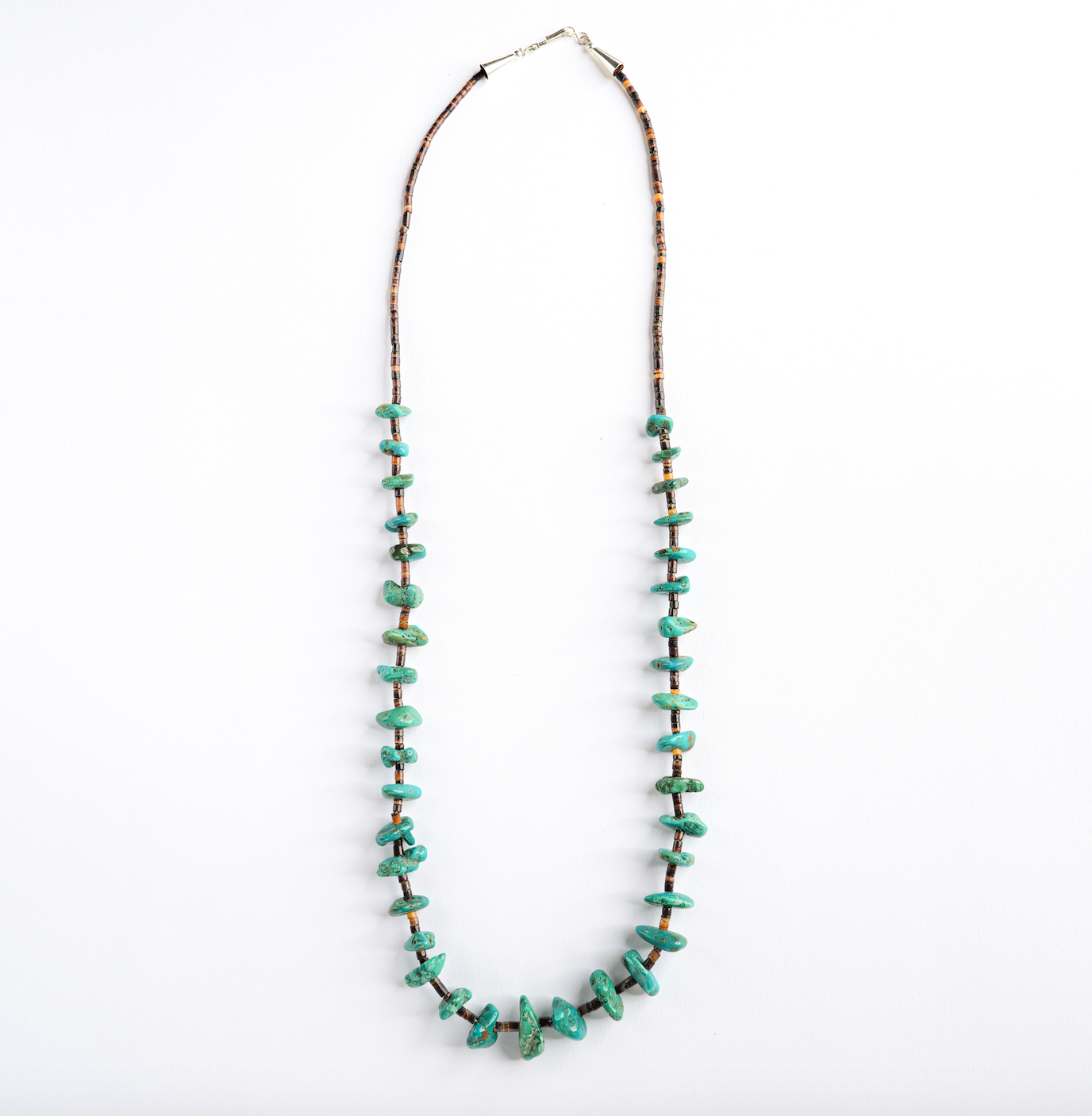 Long Turquoise Slice Necklace