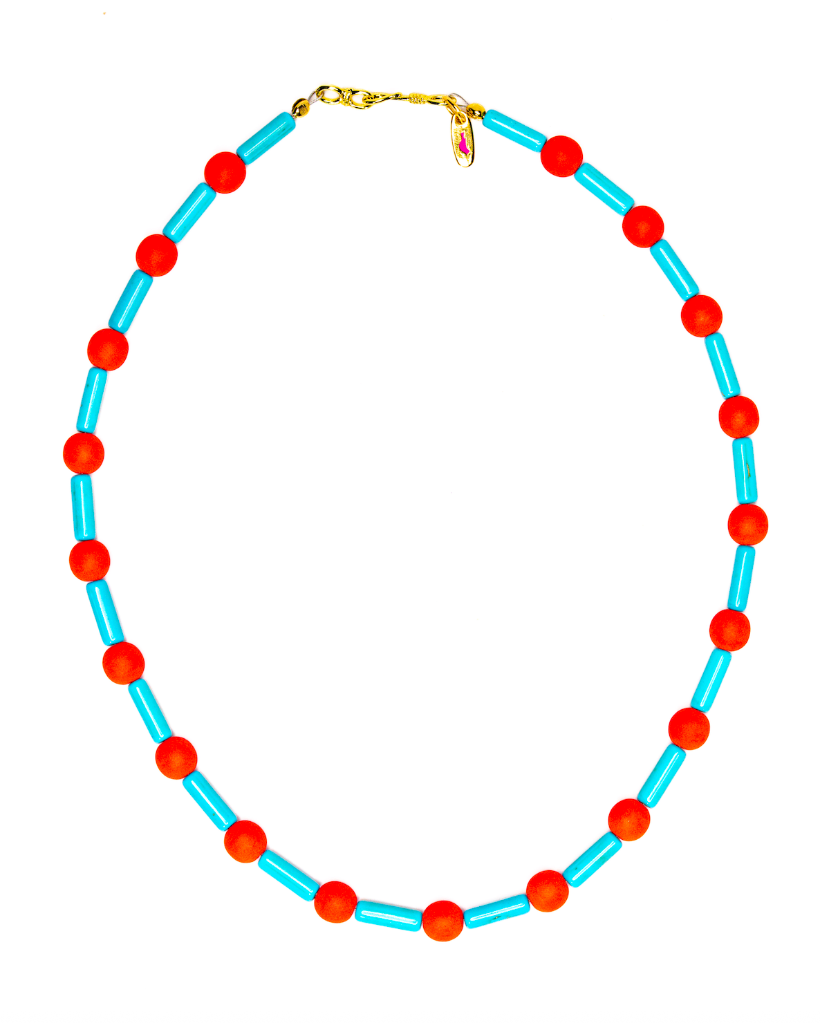 Go Team necklace, alternate colorway