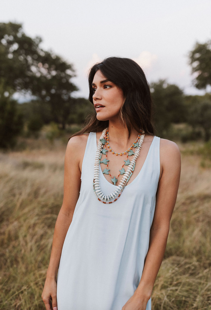 Mustard Drop necklace, alternate view