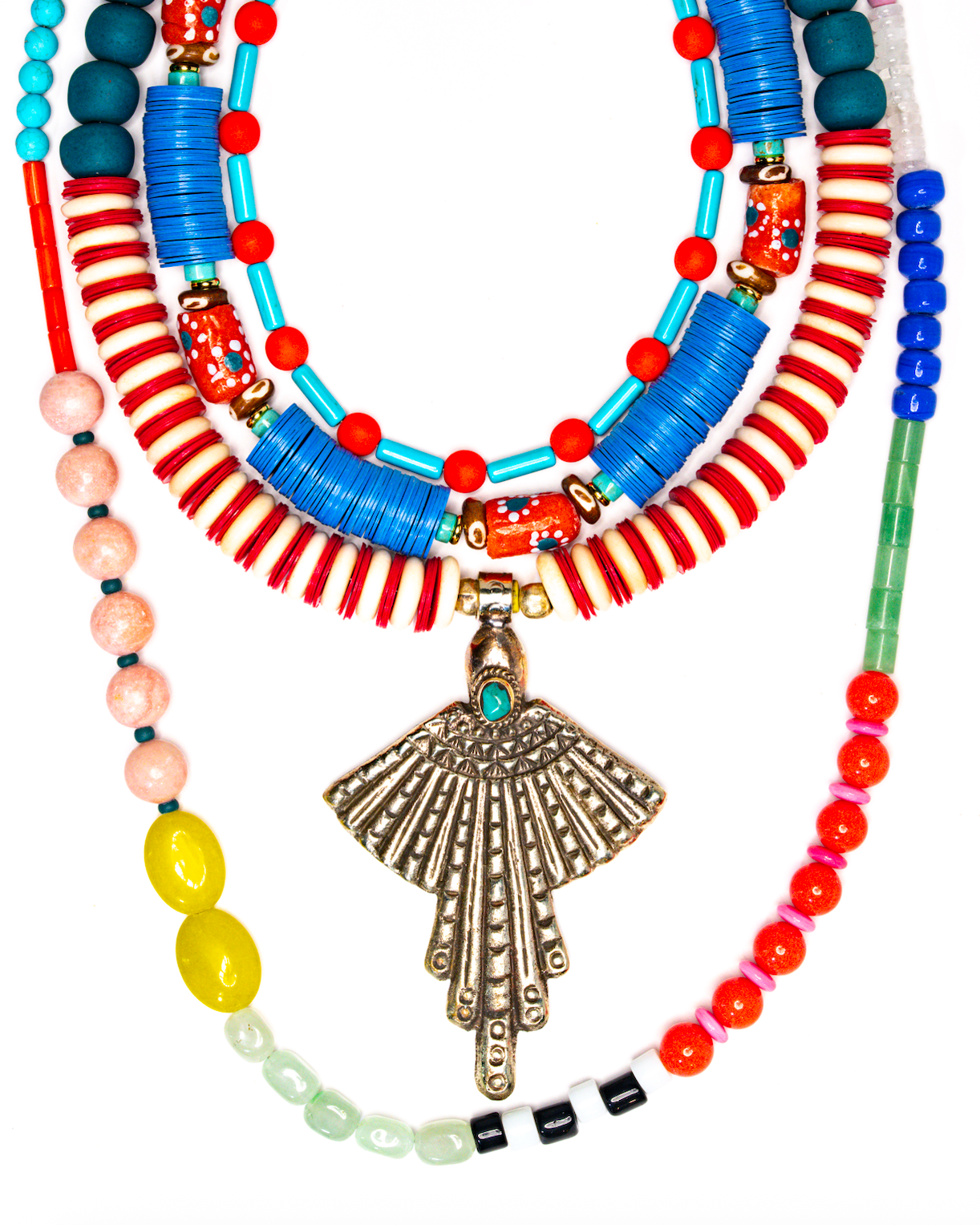 Bird of the Sun necklace, alternate view