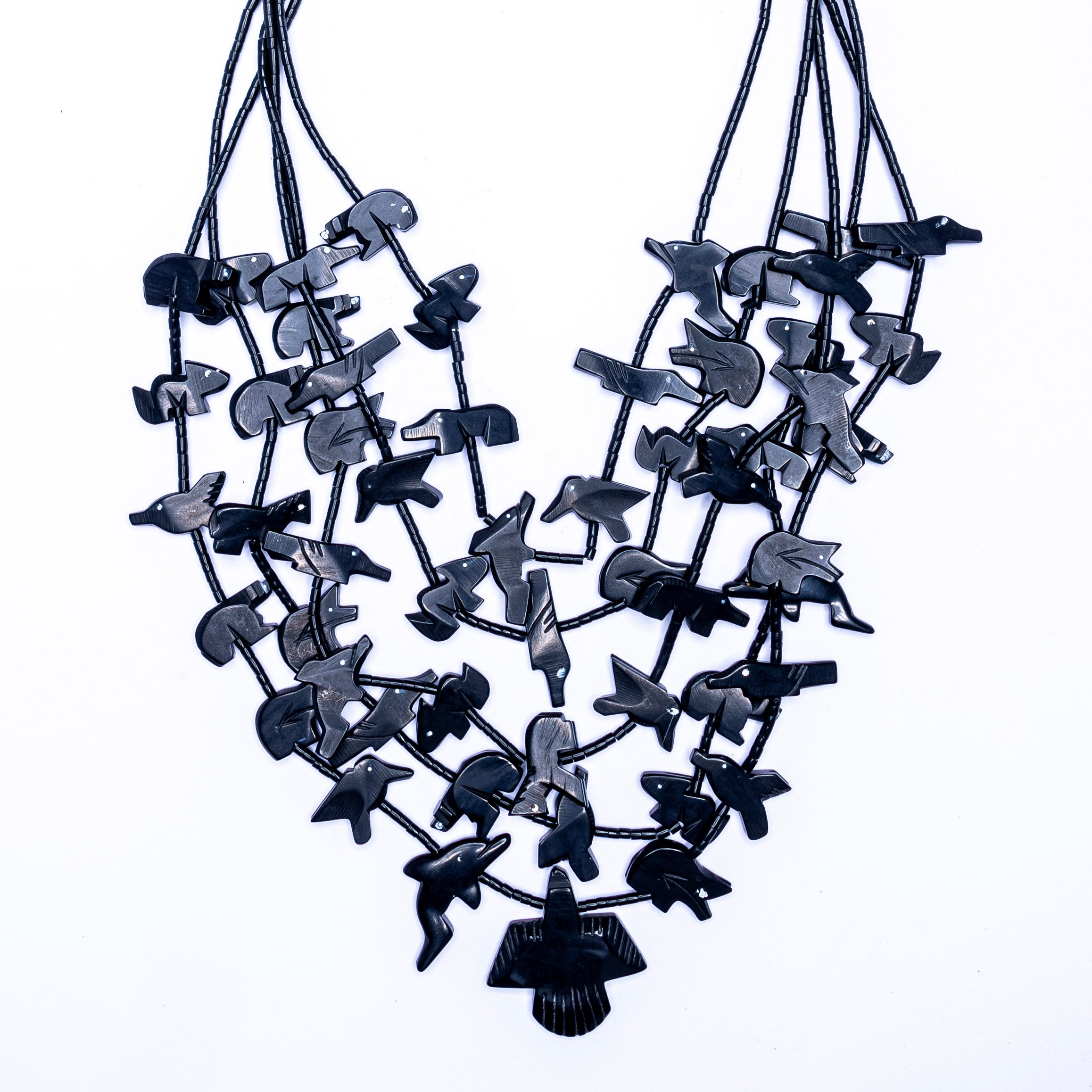 Multistrand Fetish Necklace - Black