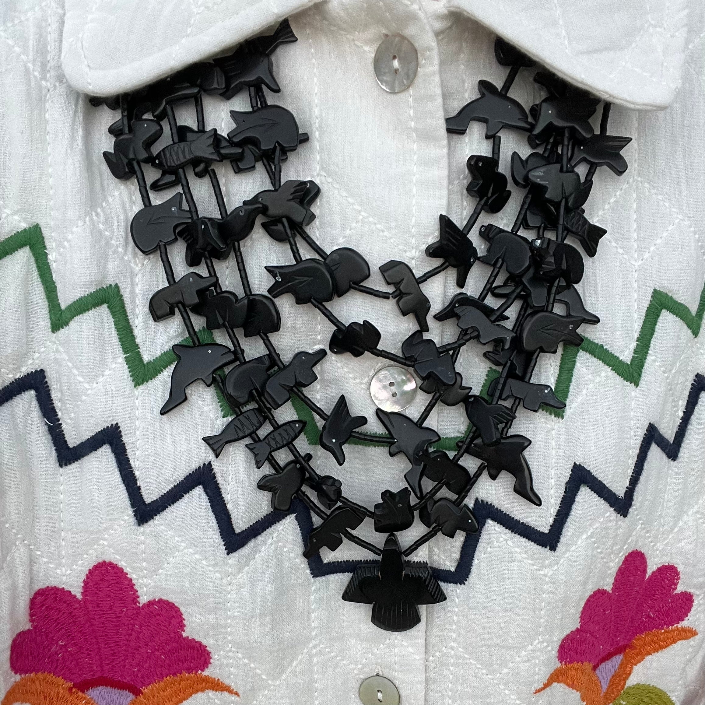 Multistrand Fetish Necklace - Black